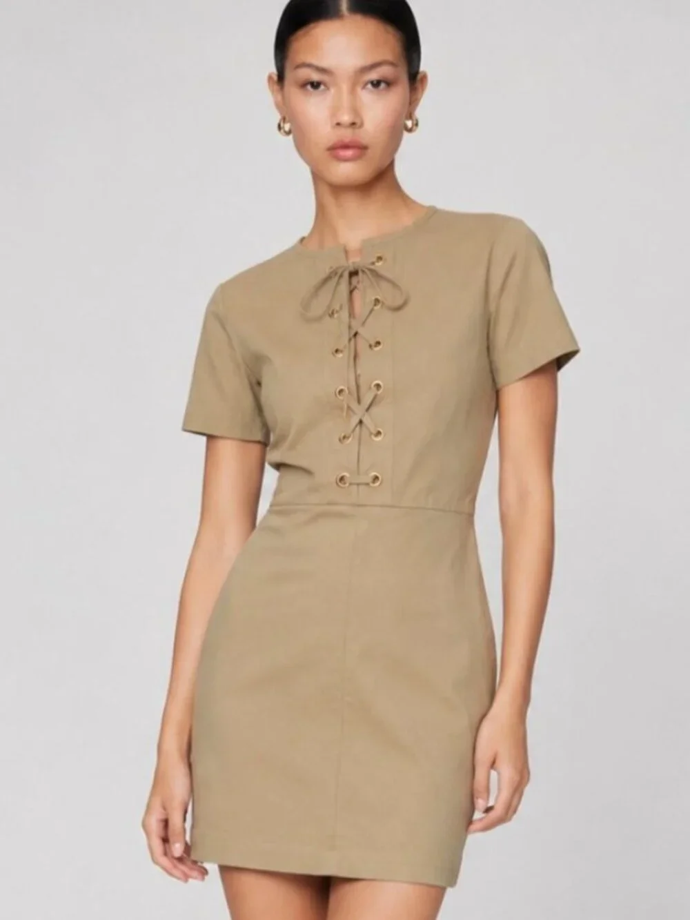 Michael Kors Lace Up Sheath Dress